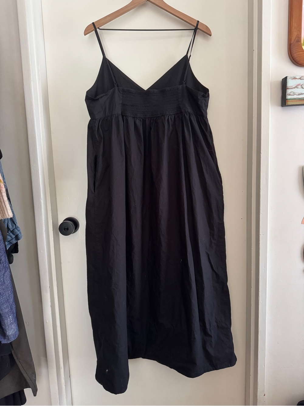 QUINCE black organic cotton maxi dress - XL - Picture 5 of 12